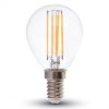 BEC FILAMENT LED P45 E14 6W 130LM/WAT 6400K ALB RECE, V-TAC