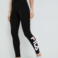 Fila colanti femei, culoarea negru, cu imprimeu