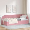 VidaXL Cadru de pat colțar cu headboard Roz 90 x 200 cm Catifea 42016649