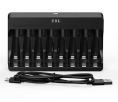 Incarcator acumulatori Li-Ion,1.5V AA / AAA - EBL 8S