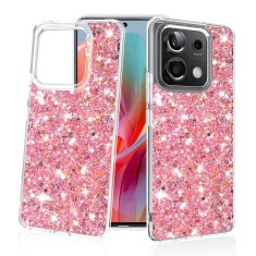 Husa cu sclipici Xiaomi Redmi Note 13 Pro 5G Techsuit Sparkly Glitter, roz foto
