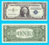 (SUA) Statele Unite ale Americii (p#419) 1 Dollar 1957A UNC &#039;Silver Certificate&#039; serie: A 50606984 A