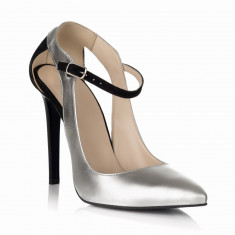 Pantofi piele naturala Gilda Argintiu - sau Orice Culoare