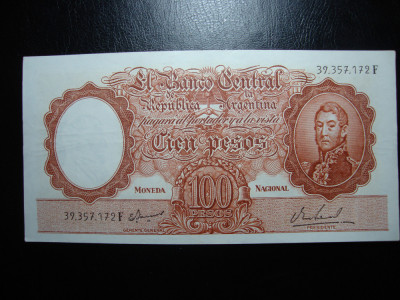 ARGENTINA 100 PESOS 1957 EXCELENTA foto