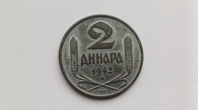 Serbia-2 Dinari 1942-stare f buna foto