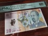 Bancnota 10 lei 2018, PMG 68EPQ