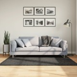vidaXL Covor ISTAN, cu fire &icirc;nalte, aspect lucios, antracit, 120x170cm