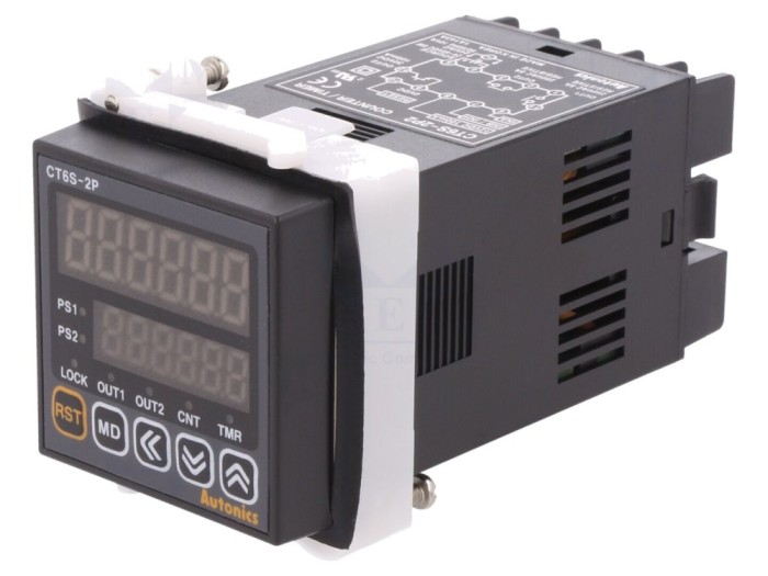 Contor electronic LED x2 SPST CT