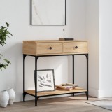 vidaXL Masă consolă, stejar sonoma, 75x34,5x75 cm, lemn prelucrat