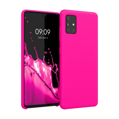 Husa pentru Samsung Galaxy A51, Silicon, Roz, 51197.77 foto