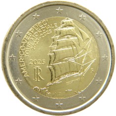 NOU - Italia moneda comemorativa 2 euro 2025 - Amerigo Vespucci - UNC
