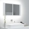 vidaXL Dulap de baie cu oglindă și LED, alb, 80x12x45 cm 804964