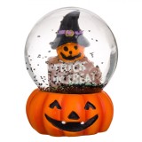 Glob Decorativ Halloween, Model Dovleac, Sticlă, 5x5 cm, Portocaliu/Negru, Oem