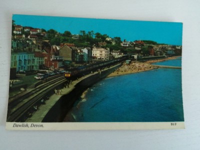 bnk cp Trenuri - Tren trecand prin Dawlish - uzata foto