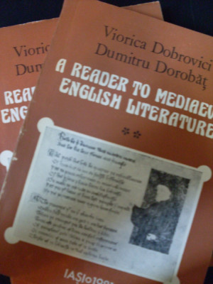 A Reader To Mediaeval English Literature - Viorica Dobrovici Dumitru Dorobat ,549204 foto