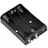 Suport baterie 3x AAA cu contacte pentru lipire