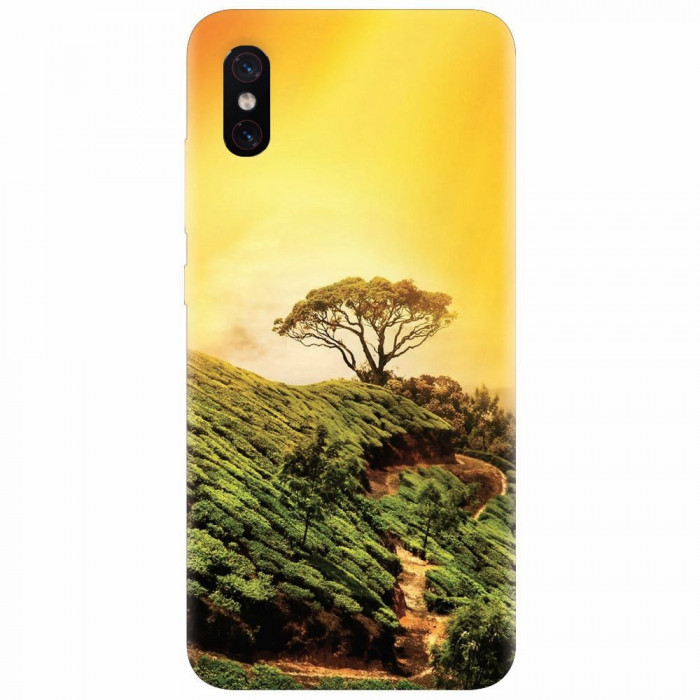 Husa silicon pentru Xiaomi Mi 8 Pro, Hill Top Tree Golden Light