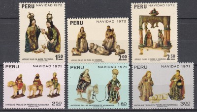 Peru 1971,1972 - Crăciun. 2 Serii, MNH foto