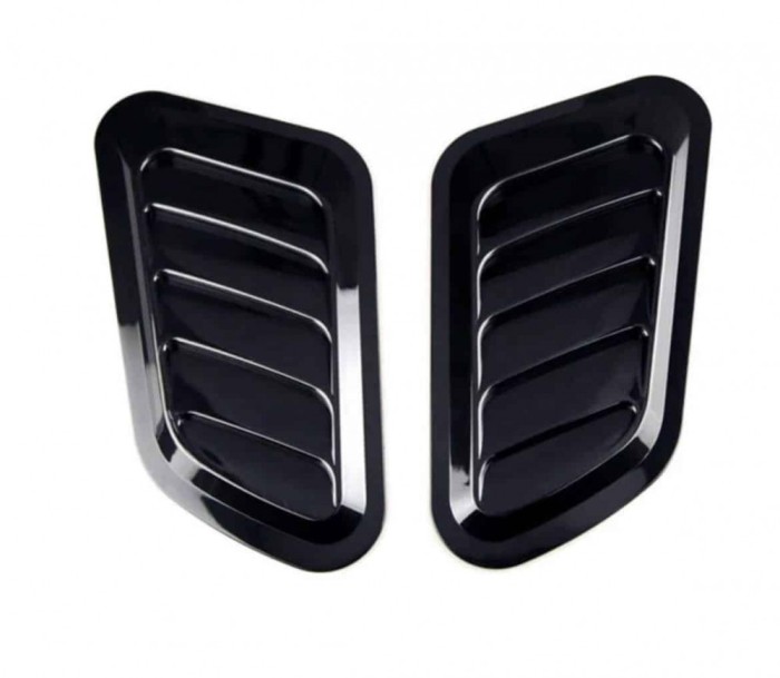Set Ornament Auto Tuning, universal pentru Capota, Ventilatie,design sport, Negru Lucios AutoREY&reg;