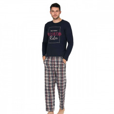 Pijama barbati maneca lunga 3780 Negru L foto