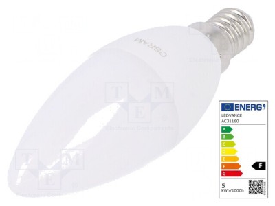 Lampă LED E14 5.7W 6500K Alb Rece foto