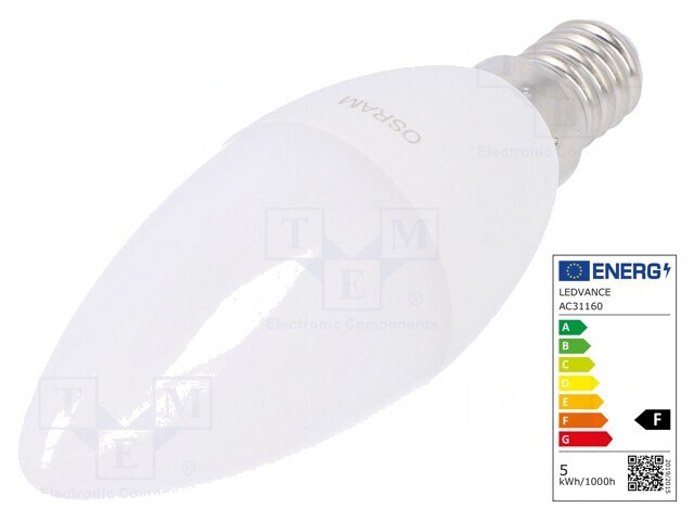 Lampă LED E14 5.7W 6500K Alb Rece