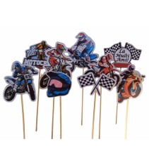 Set 9 toppere tematice Motocross pentru torturi și petreceri pline de adrenalina!