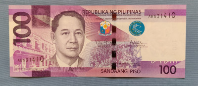 Filipine / Philippines - 100 Piso (2016) foto