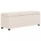 vidaXL Bancă cu compartiment de depozitare, crem, 116 cm, poliester