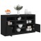 vidaXL Servantă cu lumini LED, negru, 123x37x67 cm