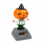 Decorațiune solară de Halloween - dovleac &icirc;n mișcare - 6 x 5 x 10,5 cm