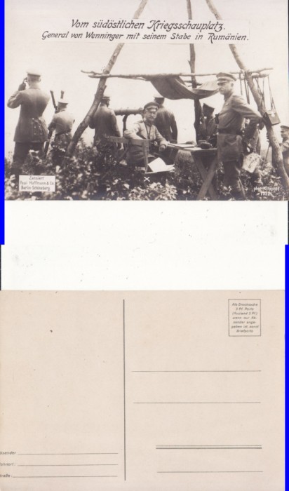 Generalul Wenninger - tipuri-militara, WWI, WK1- rara