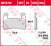 Set placute frana fata TRW MCB703 - Honda CB-F 1300 (03-04) - Hyosung GD-EXIV (12-) - GT Naked 125-250-300-650-700cc