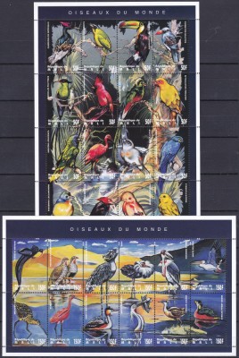 DB1 Fauna Pasari Mali 4 x MS MNH 2 poze foto