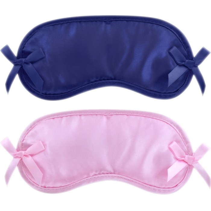Set 2 masti de ochi satinate, Negru si Roz, Lovers Premium