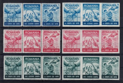 ROMANIA EXIL 1959 EMISIUNEA 15 EUROPA CARE SUFERA SERIE TRIPTIC DT + NDT MNH foto