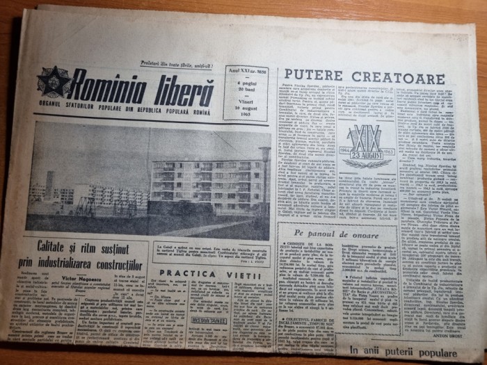 romania libera 16 august 1963-art.regiunea iasi,cartierul tiglina