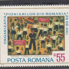 ROMANIA 1974 LP 844 A 25-a ANIVERSARE A ORGANIZATIEI DE PIONIERI MNH