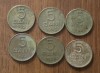 Lot 5 Bani RPR Romania 1952-1957 - Monede Romanesti, Colectie Numismatica