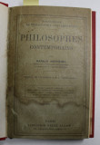 PHILOSOPHES CONTEMPORAINS par HARALD HOFFDING / LA LOGIQUE DES SENTIMENTS par TH. RIBOT , 1920 - 1924 , COLEGAT DE DOUA CARTI *