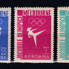 ROMANIA 1956 LP 422 JOCURILE OLIMPICE MELBOURNE