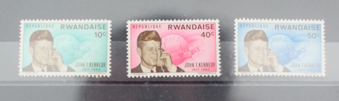 TS23/11 Timbre Serie Rwandese - Kennedy