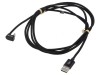 Cablu USB-C la USB-C unghi 2m negru 60W 3A, Logilink