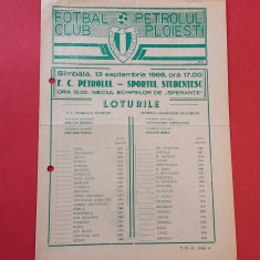 Program meci PETROLUL Ploiesti - SPORTUL Studentesc Bucuresti(13.09.1986)