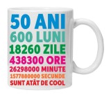 Cana alba personalizata &quot;50ani 600luni .... &quot; 50, INOVATIX&reg;. 330ml, Oem