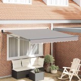 Marchiza Retractabilă Manuală Gri 350x250 cm