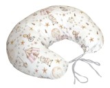 Perna pentru gravide si alaptare, husa detasabila din bumbac 100% si umplutura antialergica BabySoft , Circ Roz, Amy