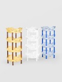 ETAJERA PLASTIC STERK 4 NIVELE FLOARE, 40X 40 X86, DIVERSE CULORI