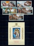 Vatican 1994 - Capela Sixtina, Michelangelo, serie+colita neuzat