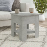 Masuta cafea Gossi gri beton 40x40x42 cm lemn prelucrat raft depozitare